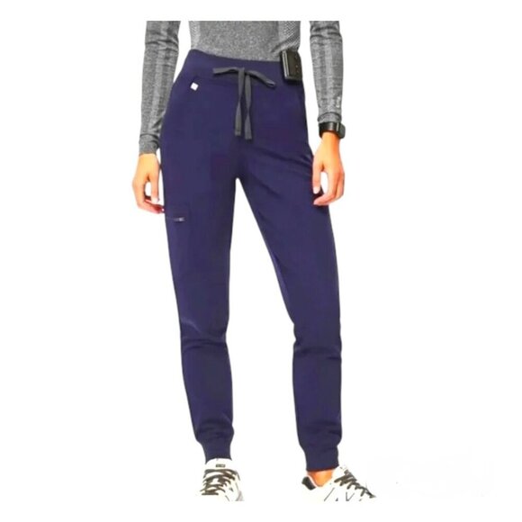 Women's Figs Zamora High Waisted Navy Jogger Pants Scrubs Professional Size XS/P - Picture 1 of 13